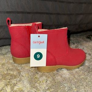 New with tags. Red suede children’s boots.